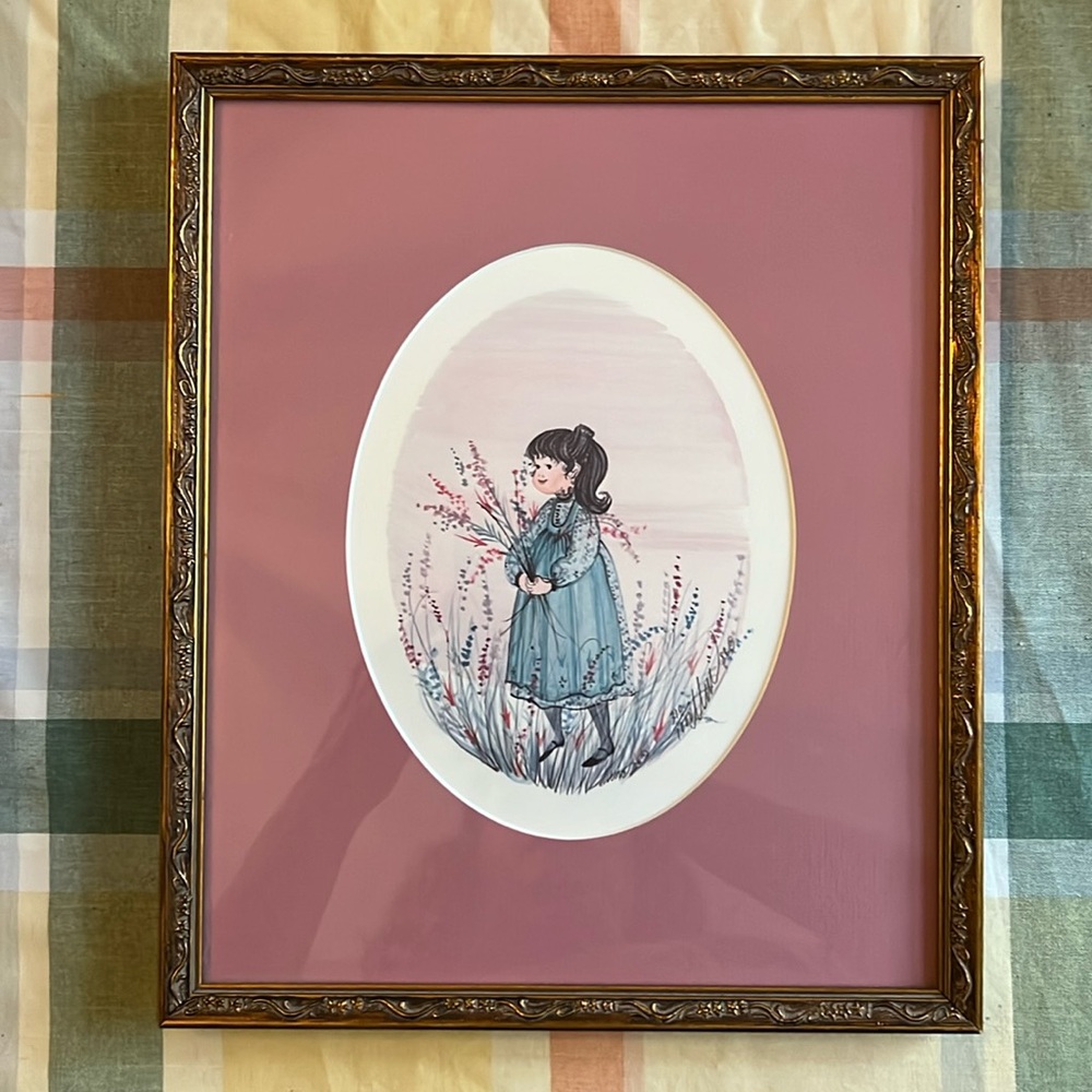 P. Buckley Moss little girl in a field